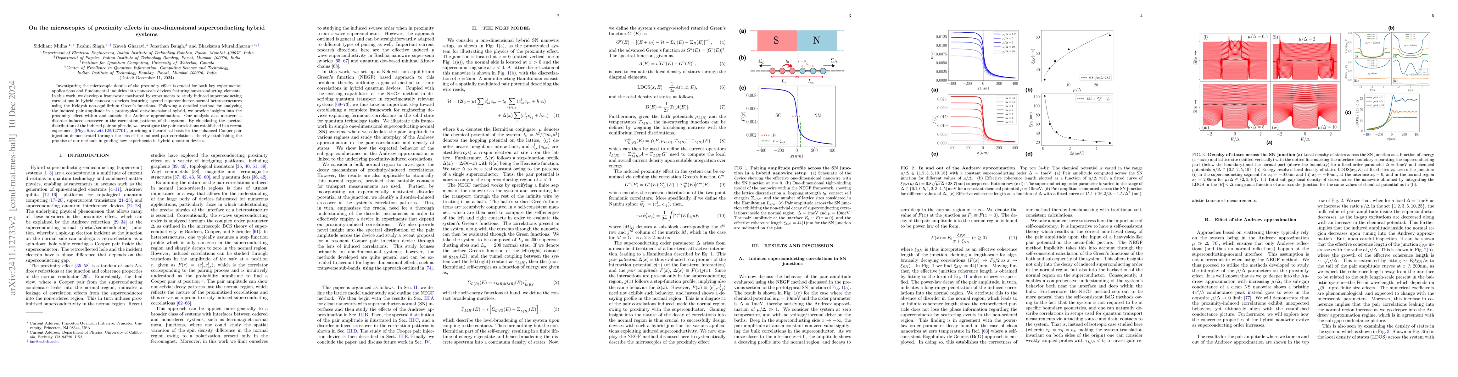 Thumbnail for On the microscopics of proximity effects in one-dimensional
  superconducting hybrid systems