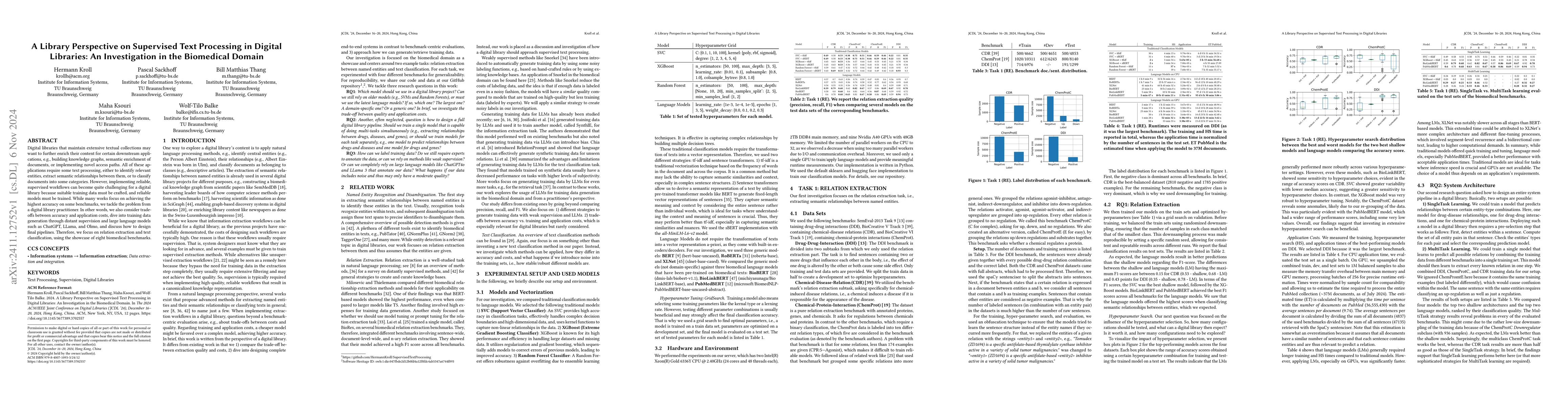 Thumbnail for A Library Perspective on Supervised Text Processing in Digital
  Libraries: An Investigation in the Biomedical Domain