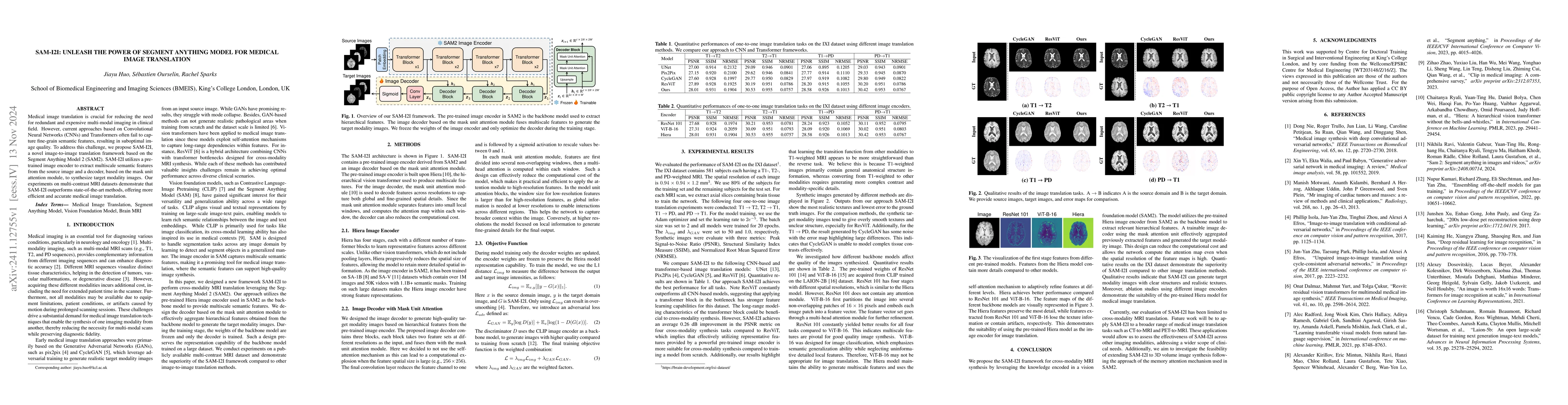 Thumbnail for SAM-I2I: Unleash the Power of Segment Anything Model for Medical Image
  Translation