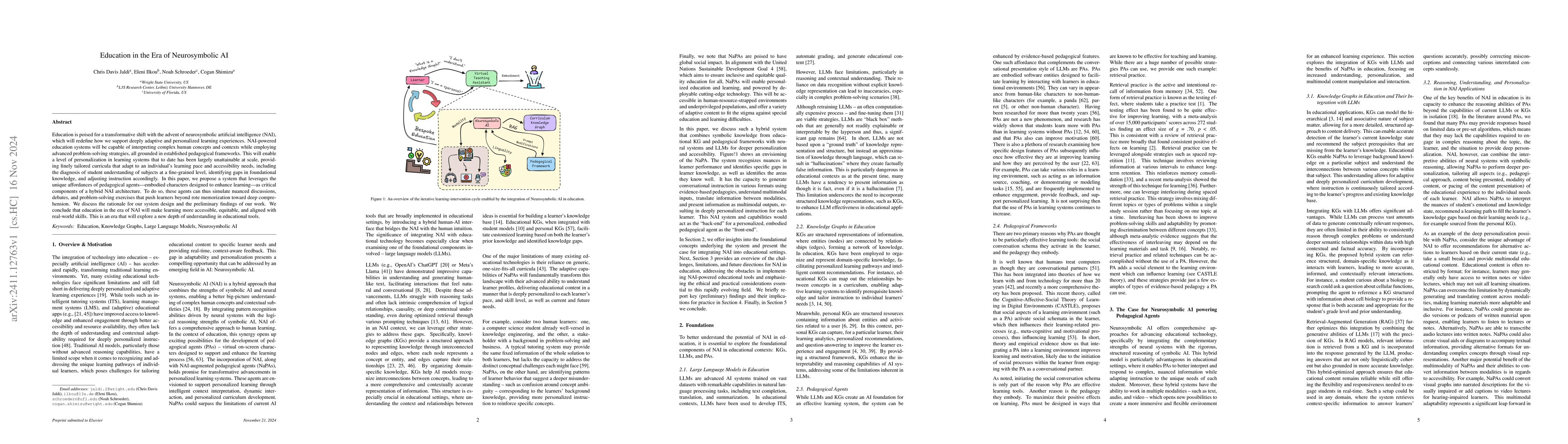 Thumbnail for Education in the Era of Neurosymbolic AI