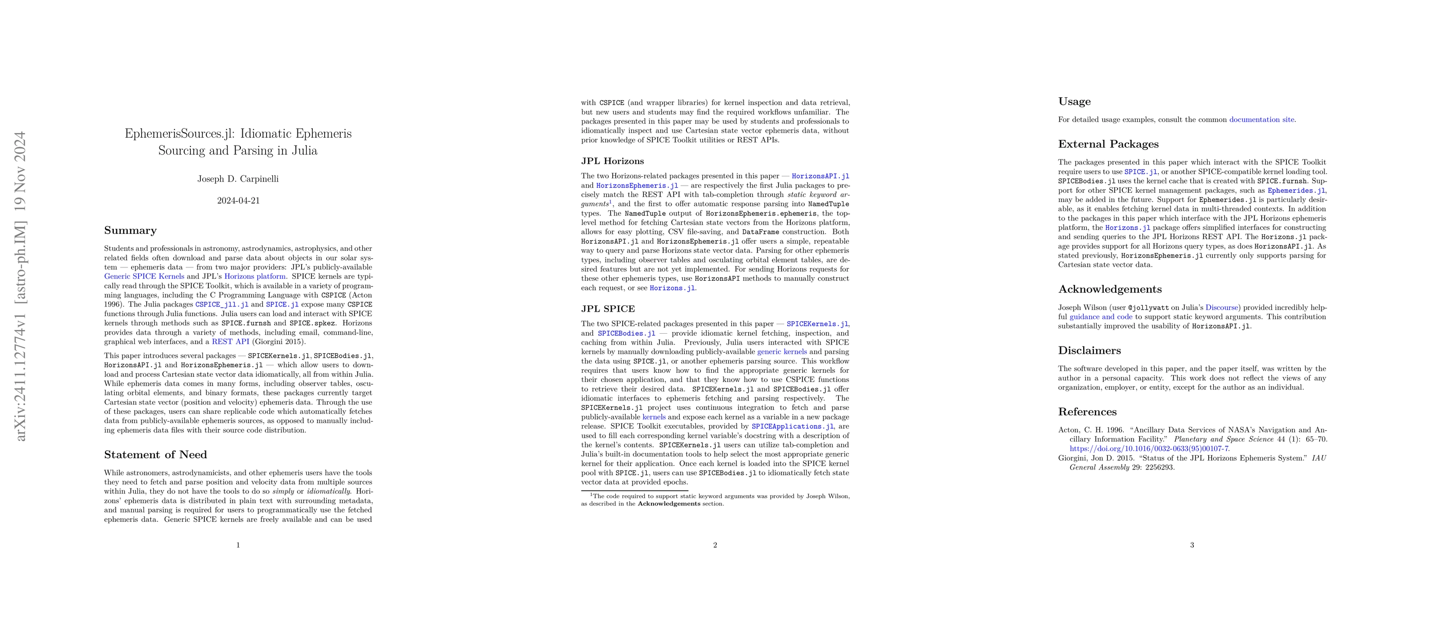 Thumbnail for EphemerisSources.jl: Idiomatic Ephemeris Sourcing and Parsing in Julia