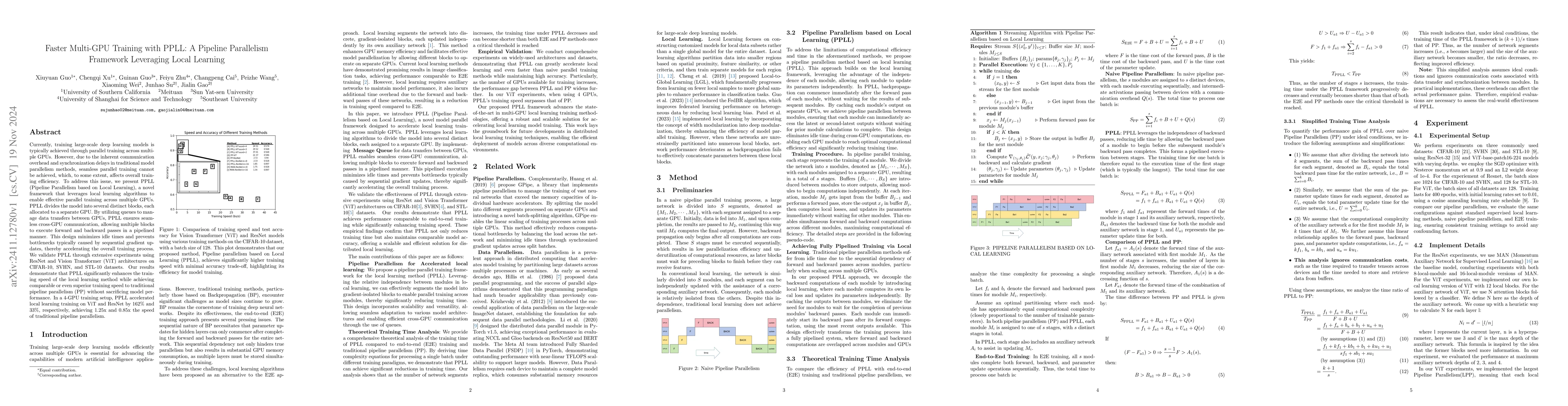 Thumbnail for Faster Multi-GPU Training with PPLL: A Pipeline Parallelism Framework
  Leveraging Local Learning