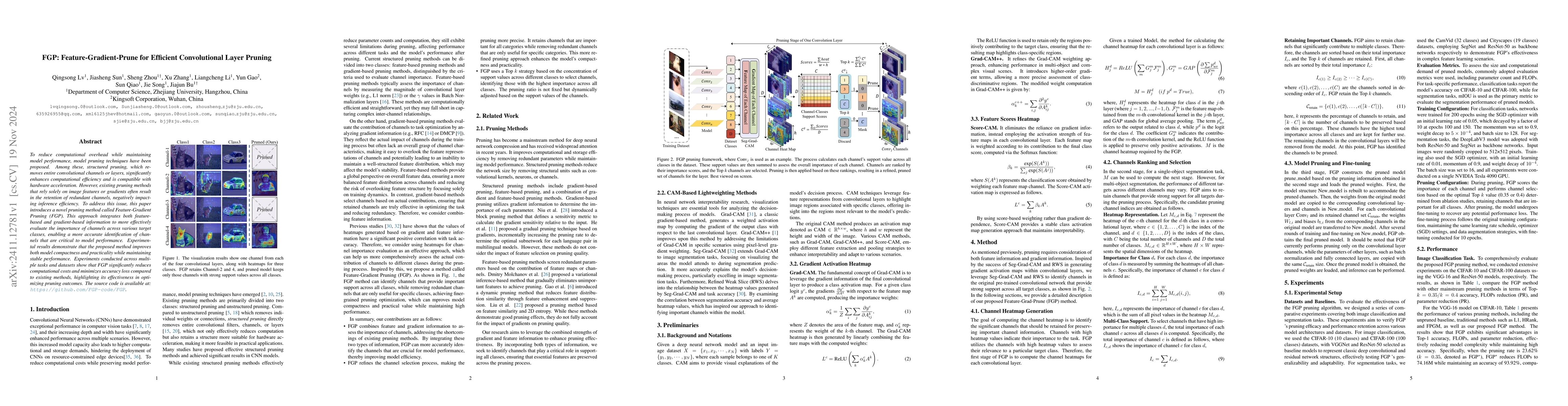 Thumbnail for FGP: Feature-Gradient-Prune for Efficient Convolutional Layer Pruning