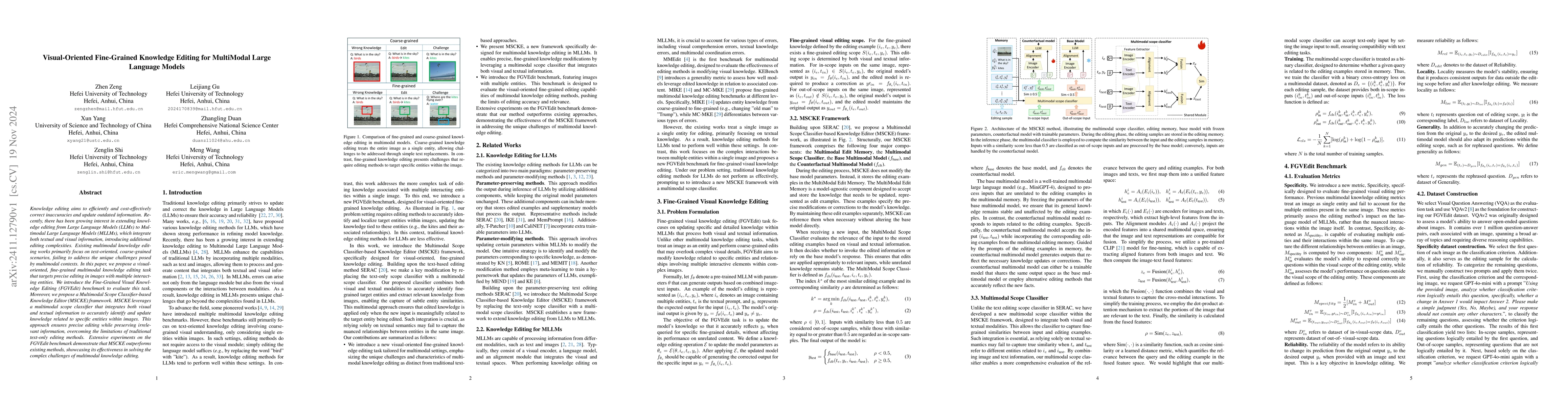 Thumbnail for Visual-Oriented Fine-Grained Knowledge Editing for MultiModal Large
  Language Models