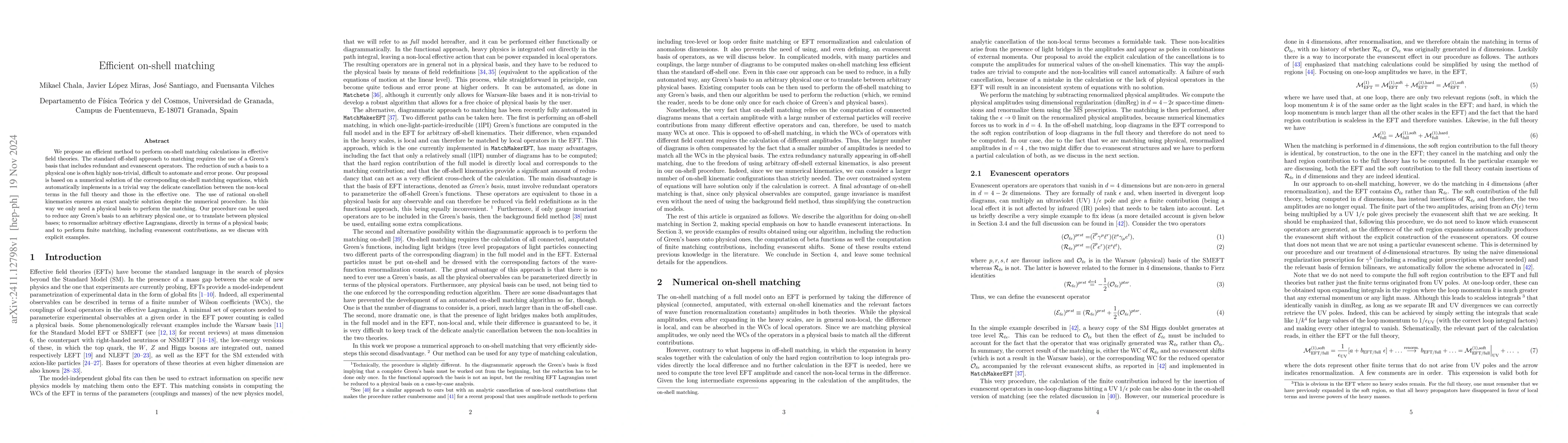 Thumbnail for Efficient on-shell matching