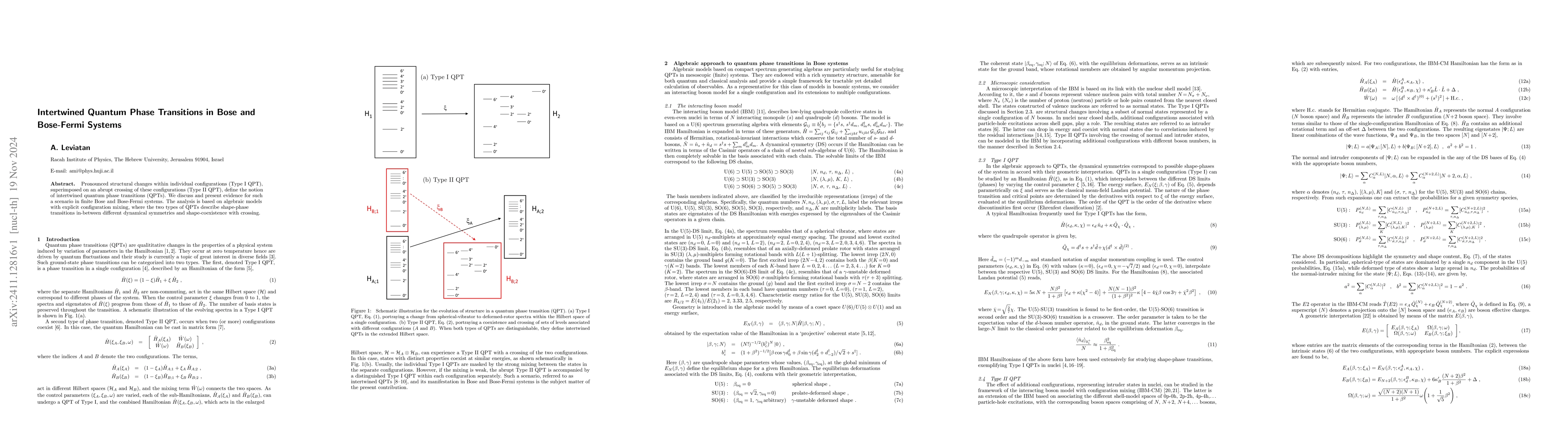 Thumbnail for Intertwined Quantum Phase Transitions in Bose and Bose-Fermi Systems