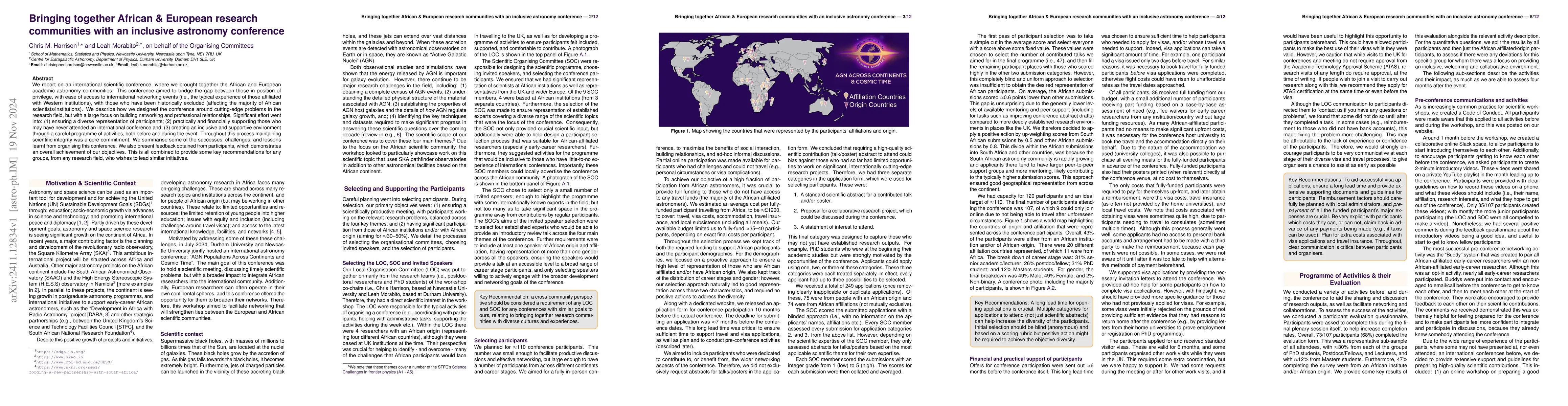 Thumbnail for Bringing together African & European research communities with an
  inclusive astronomy conference