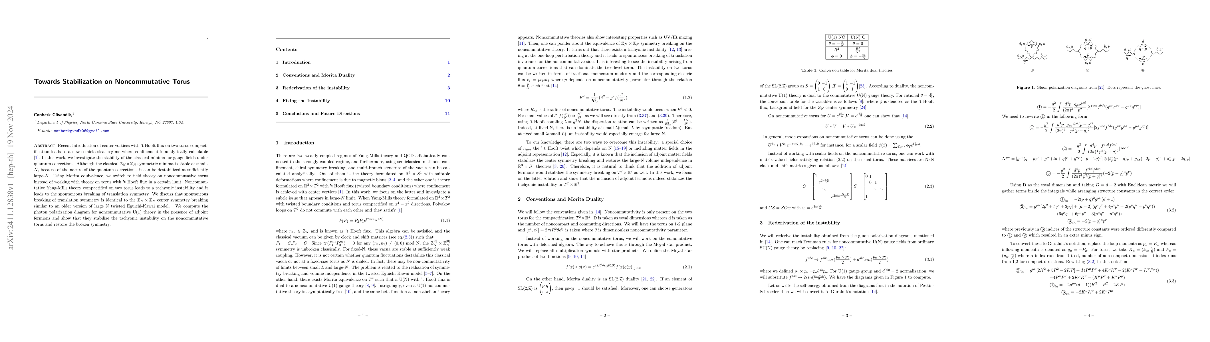 Thumbnail for Towards Stabilization on Noncommutative Torus