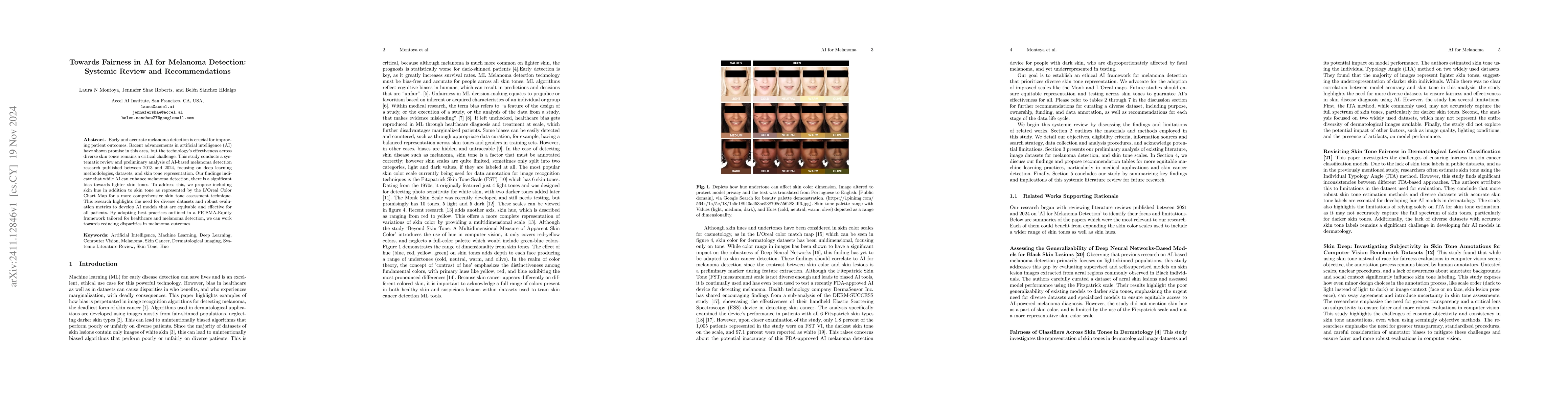 Thumbnail for Towards Fairness in AI for Melanoma Detection: Systemic Review and
  Recommendations