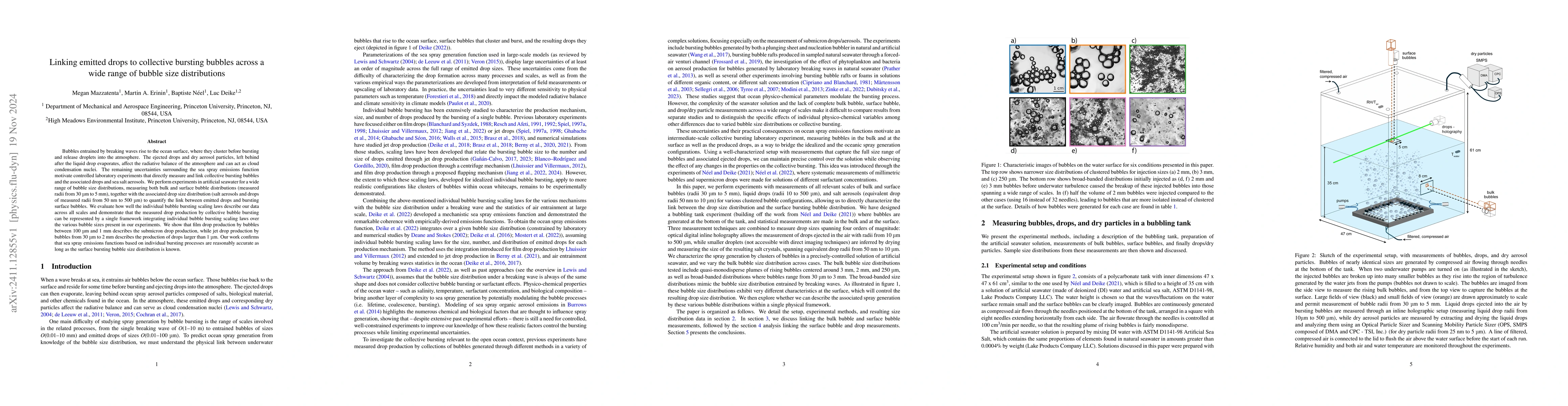 Thumbnail for Linking emitted drops to collective bursting bubbles across a wide range
  of bubble size distributions