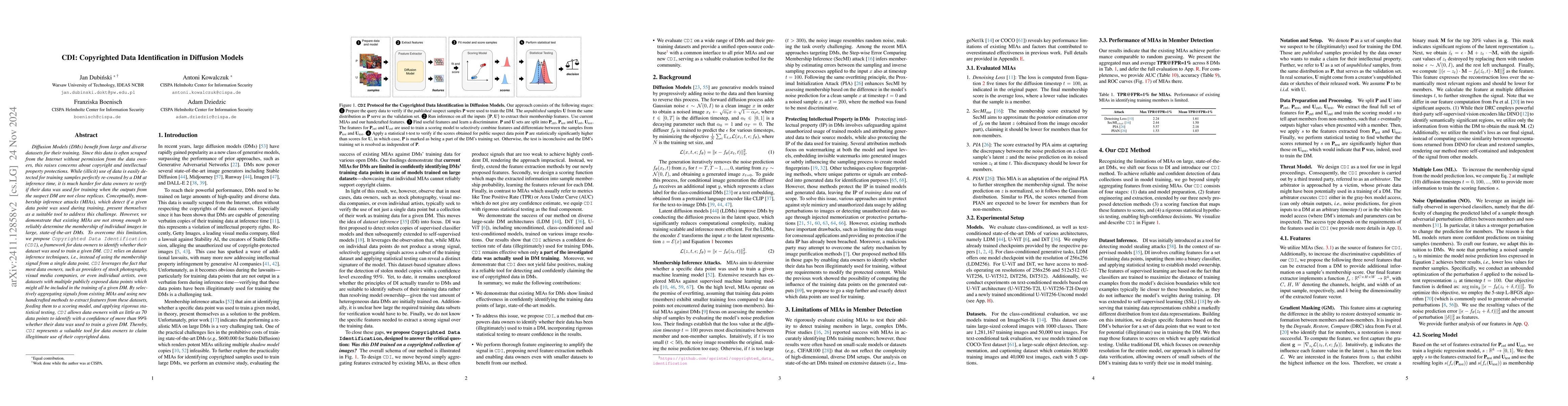 Thumbnail for CDI: Copyrighted Data Identification in Diffusion Models