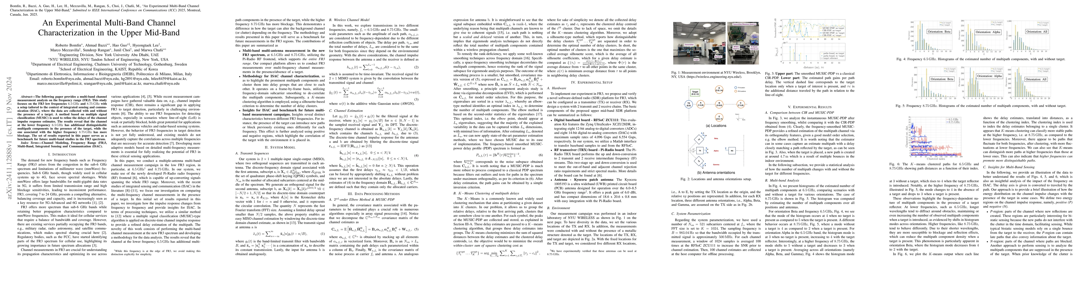 Thumbnail for An Experimental Multi-Band Channel Characterization in the Upper
  Mid-Band