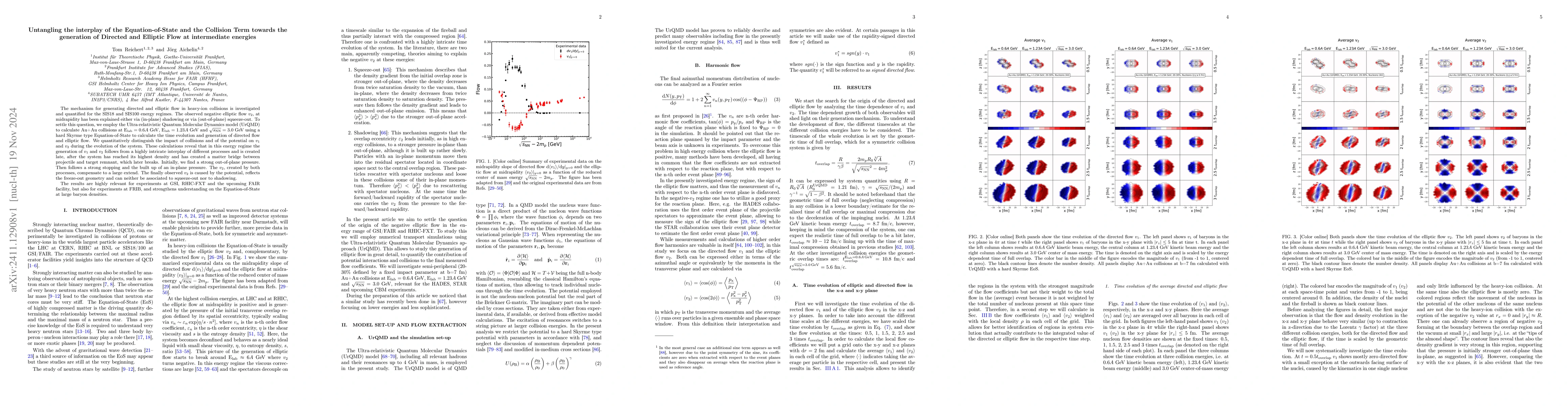 Thumbnail for Untangling the interplay of the Equation-of-State and the Collision Term
  towards the generation of Directed and Elliptic Flow at intermediate energies