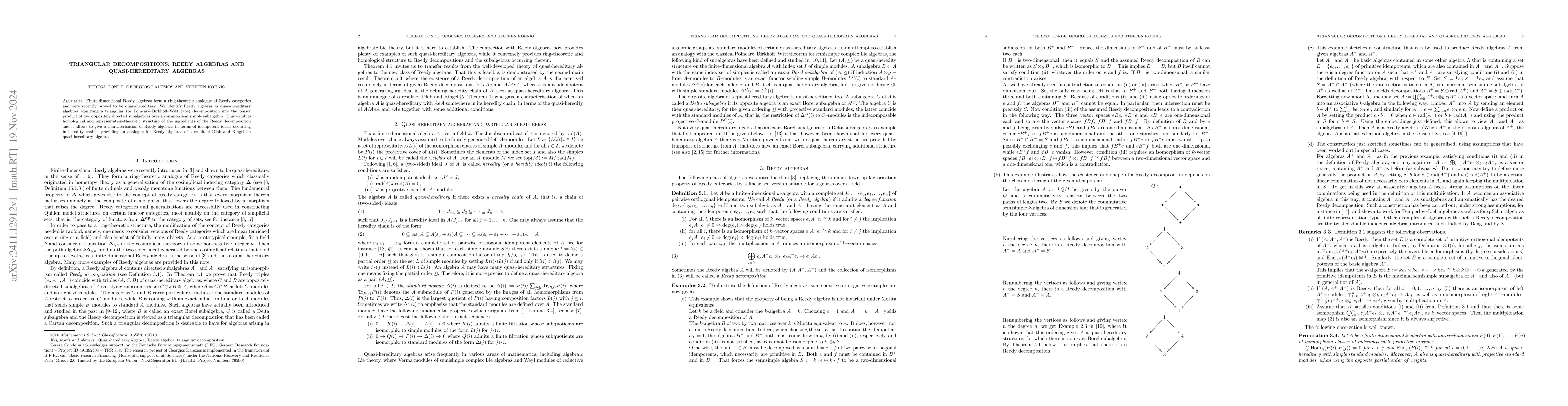 Thumbnail for Triangular decompositions: Reedy algebras and quasi-hereditary algebras