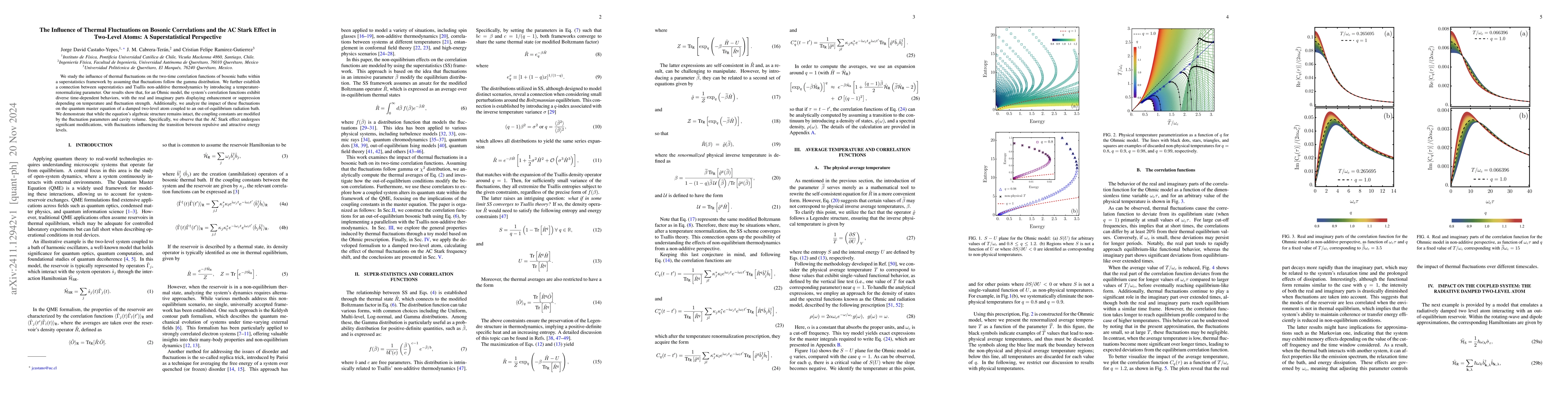Thumbnail for The Influence of Thermal Fluctuations on Bosonic Correlations and the AC
  Stark Effect in Two-Level Atoms: A Superstatistical Perspective