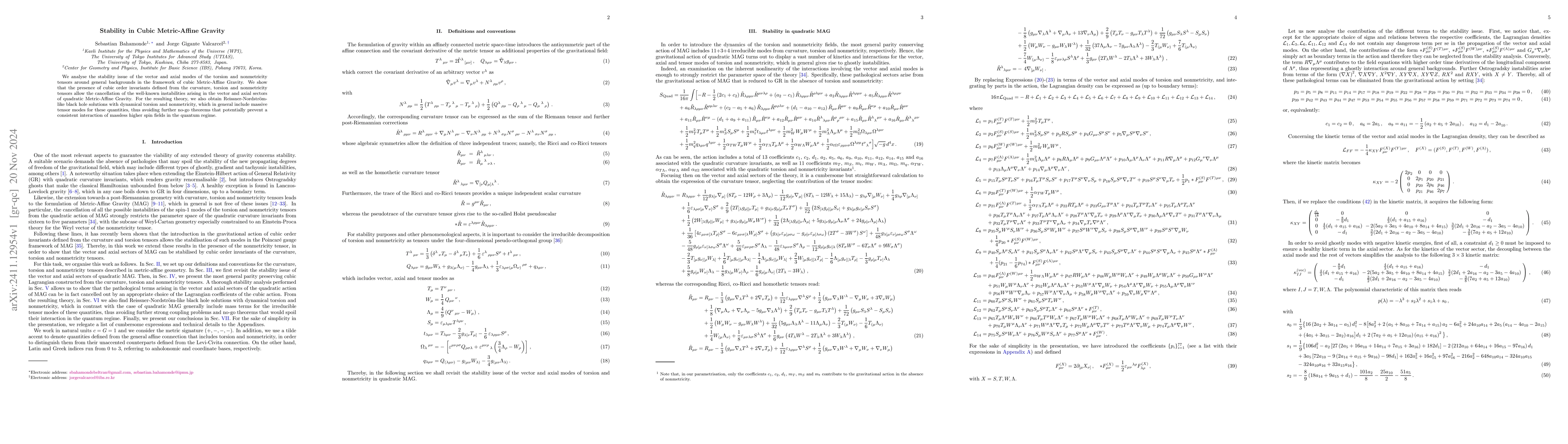 Thumbnail for Stability in Cubic Metric-Affine Gravity