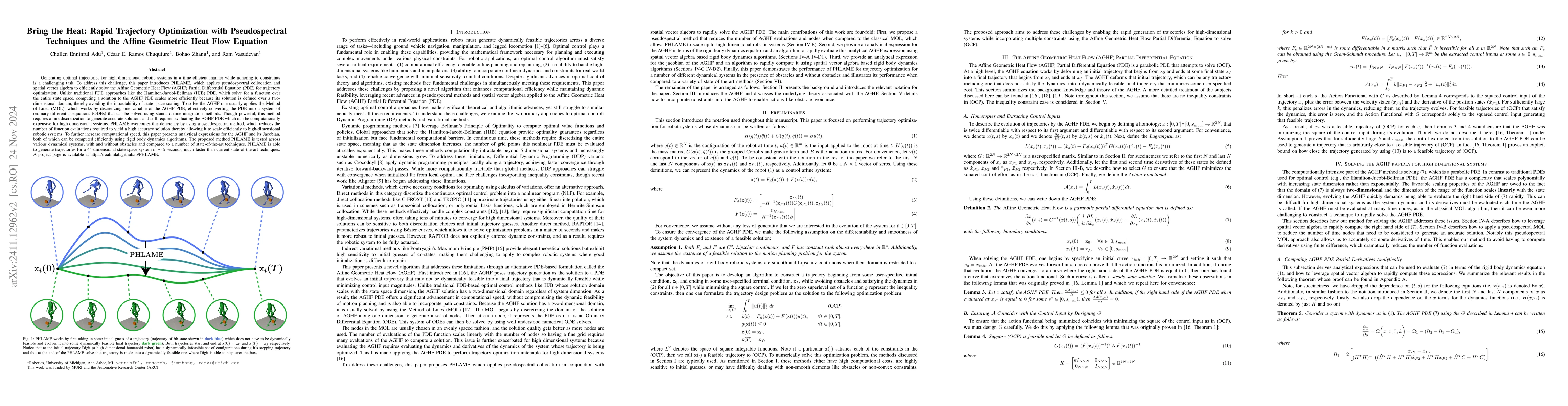 Thumbnail for Bring the Heat: Rapid Trajectory Optimization with Pseudospectral
  Techniques and the Affine Geometric Heat Flow Equation