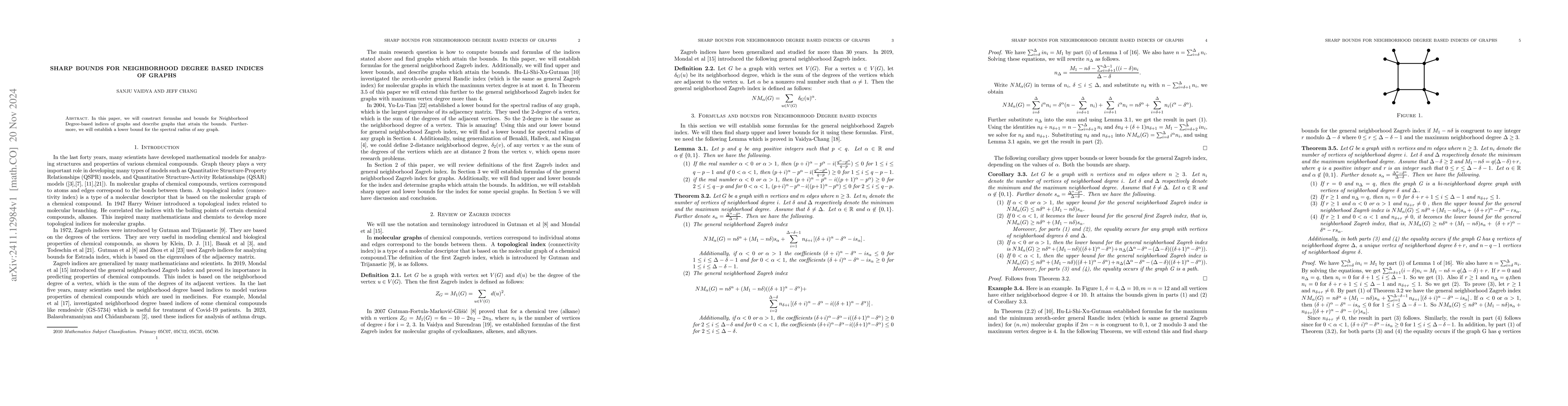 Thumbnail for Sharp Bounds for Neighborhood degree based indices of Graphs