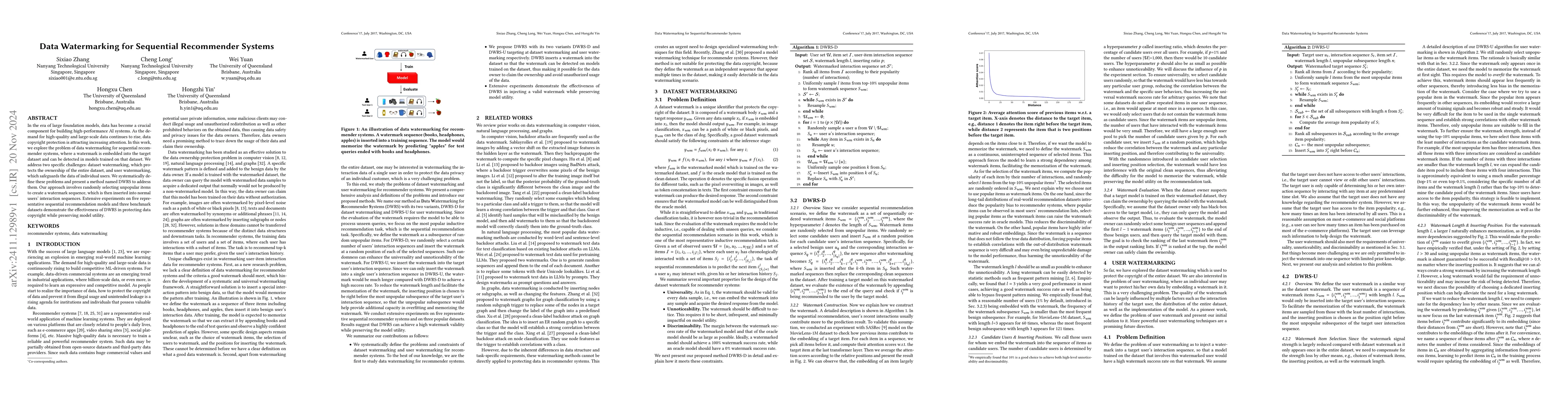 Thumbnail for Data Watermarking for Sequential Recommender Systems