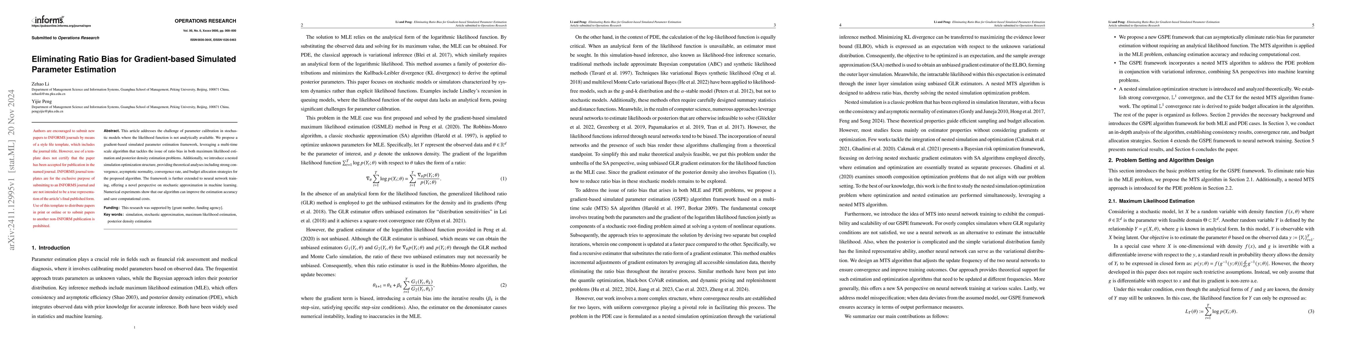 Thumbnail for Eliminating Ratio Bias for Gradient-based Simulated Parameter Estimation