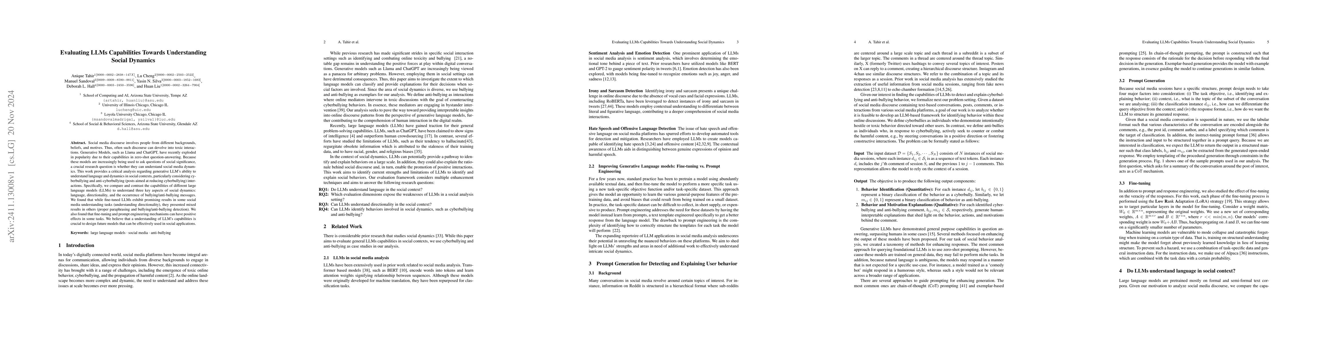 Thumbnail for Evaluating LLMs Capabilities Towards Understanding Social Dynamics