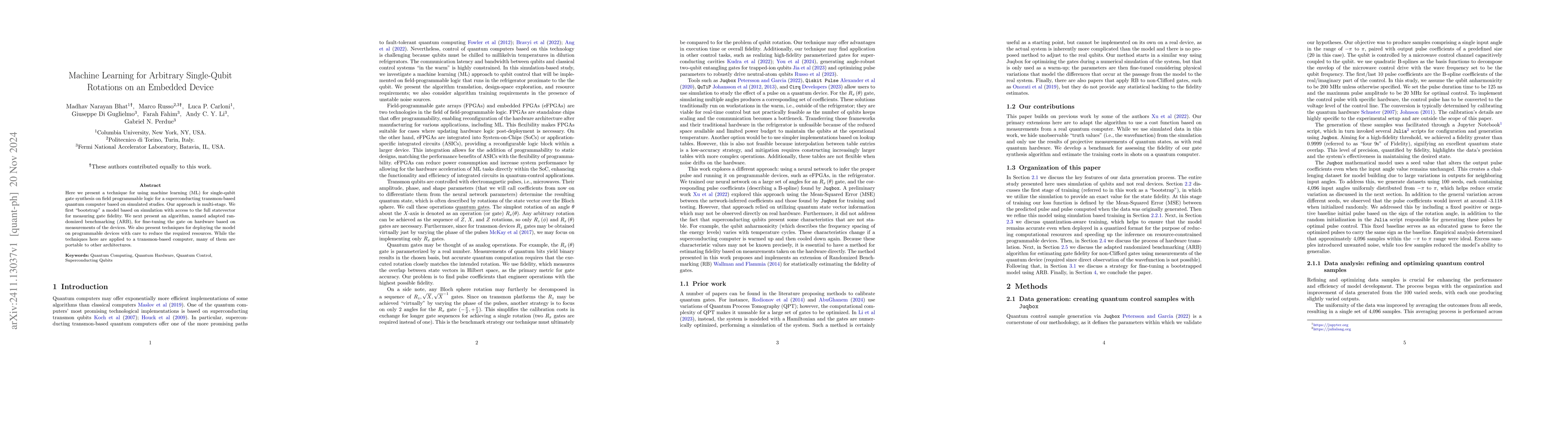 Thumbnail for Machine Learning for Arbitrary Single-Qubit Rotations on an Embedded
  Device