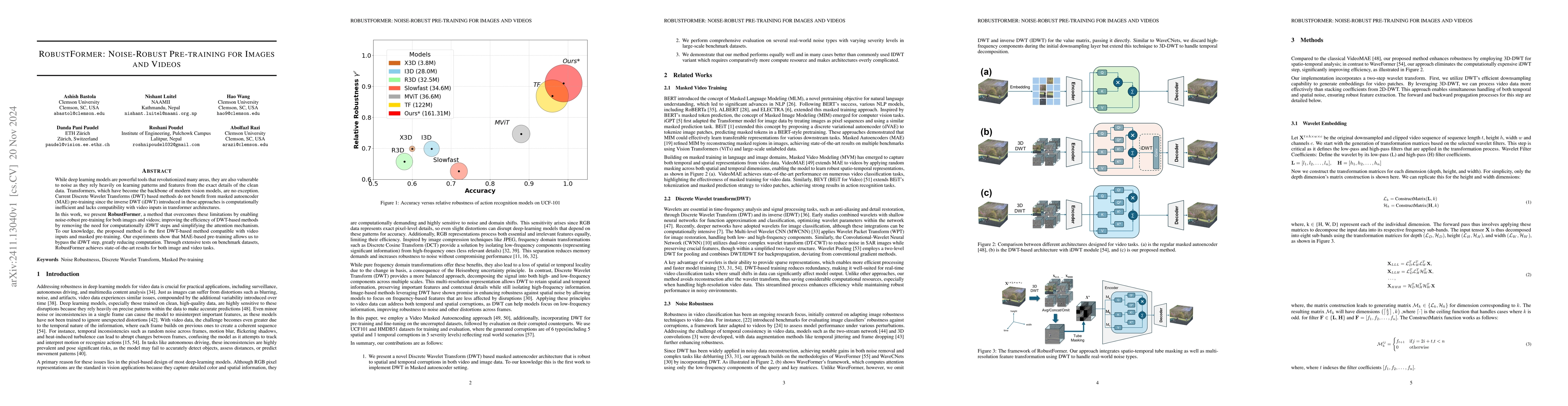 Thumbnail for RobustFormer: Noise-Robust Pre-training for images and videos