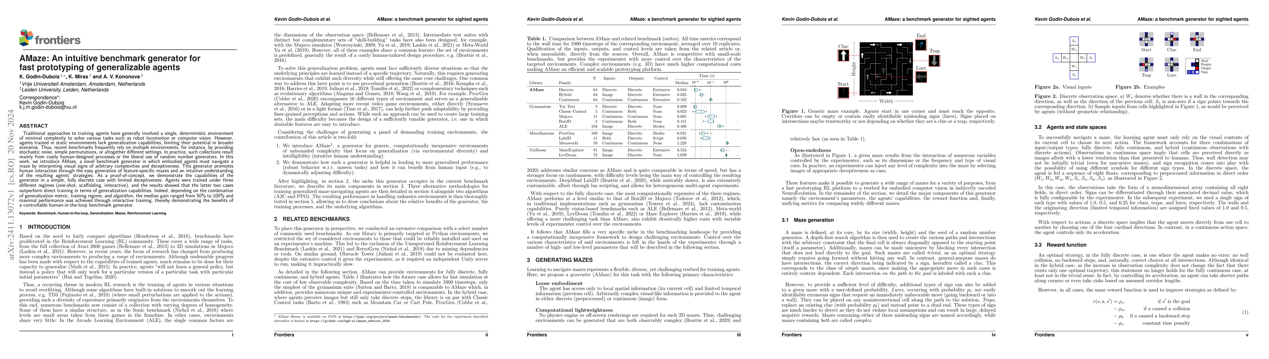 Thumbnail for AMaze: An intuitive benchmark generator for fast prototyping of
  generalizable agents