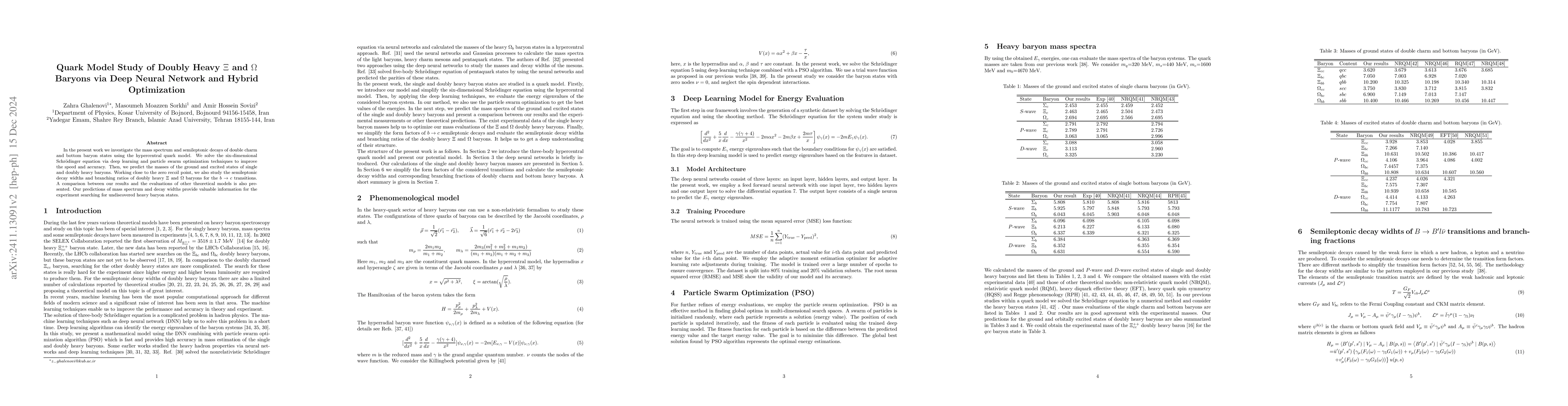 Thumbnail for Quark Model Study of Doubly Heavy $Ξ$ and $Ω$ Baryons via Deep
  Neural Network and Hybrid Optimization