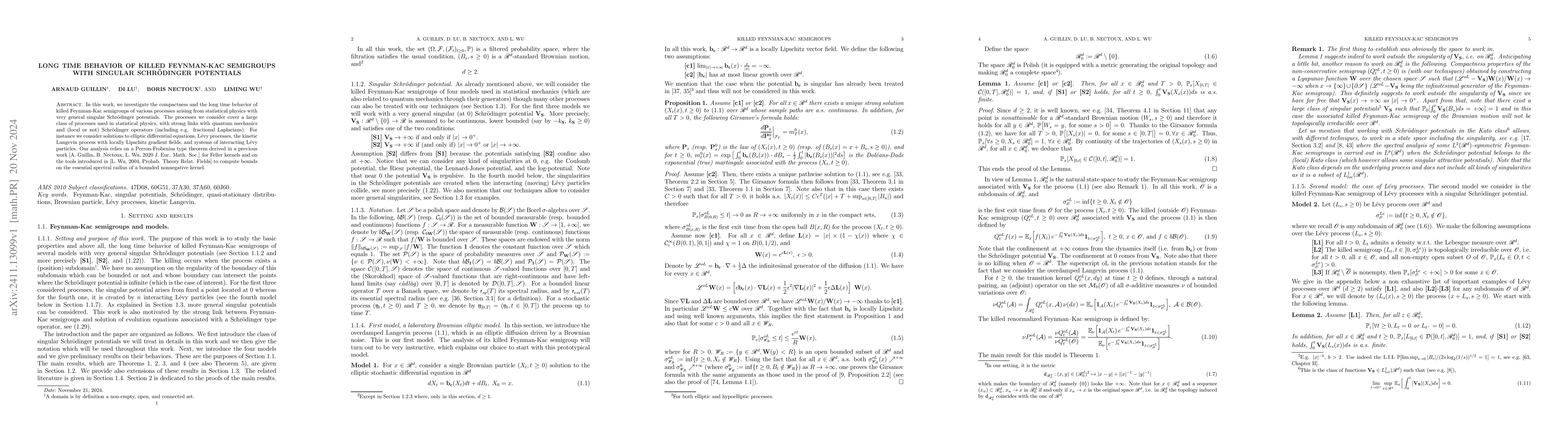 Thumbnail for Long time behavior of killed Feynman-Kac semigroups with singular
  Schr{ö}dinger potentials