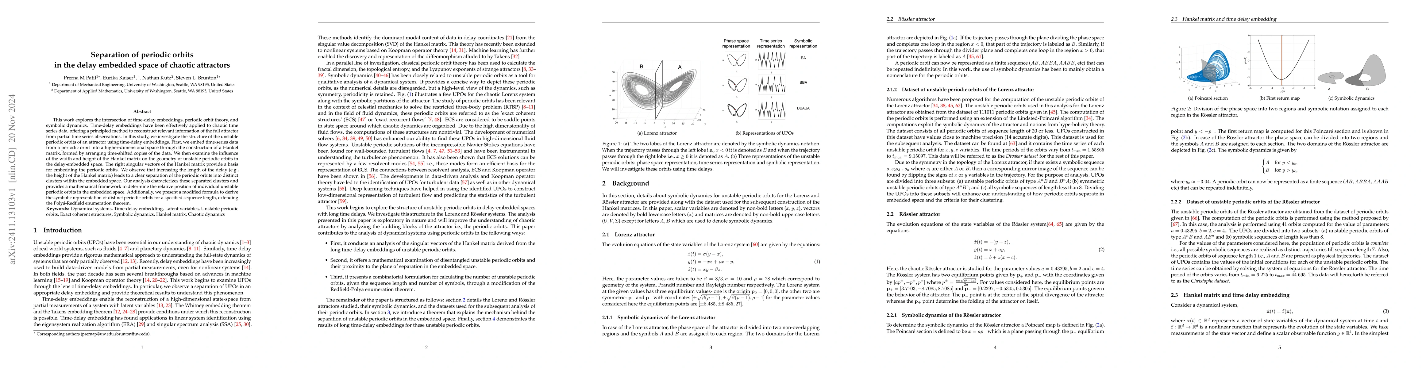 Thumbnail for Separation of periodic orbits in the delay embedded space of chaotic
  attractors