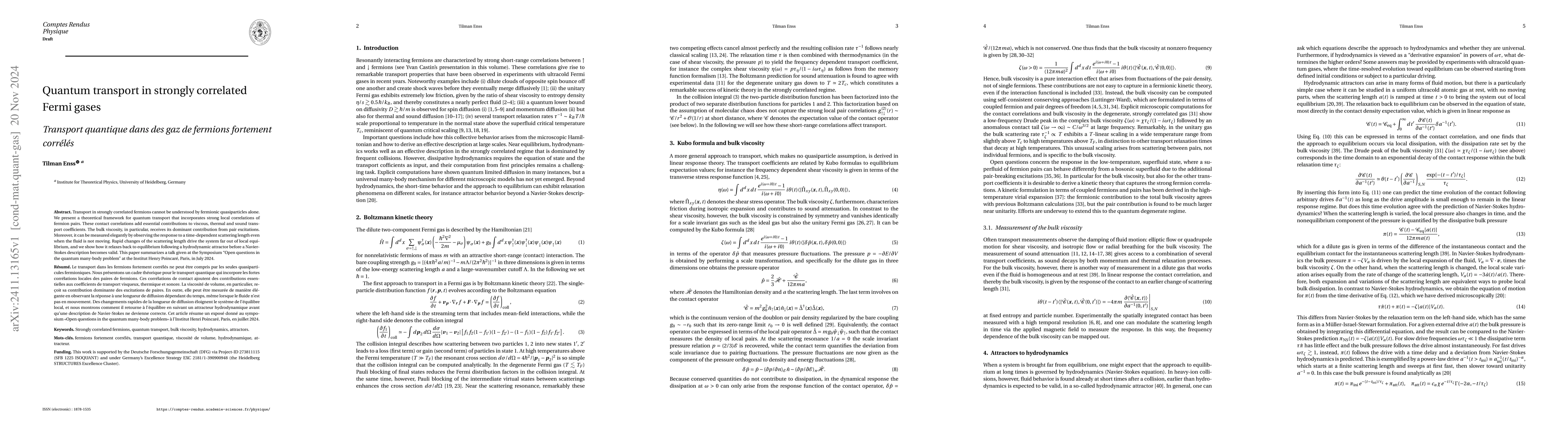 Thumbnail for Quantum transport in strongly correlated Fermi gases