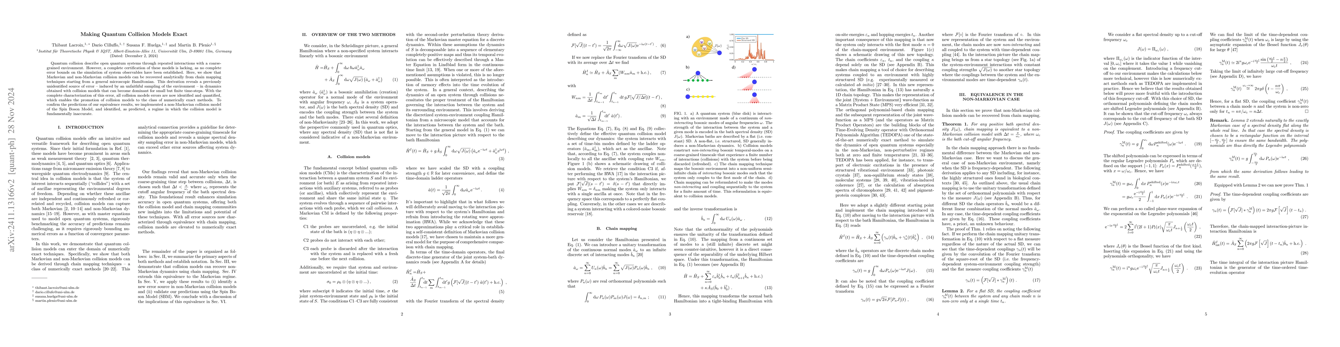 Thumbnail for Making Quantum Collision Models Exact
