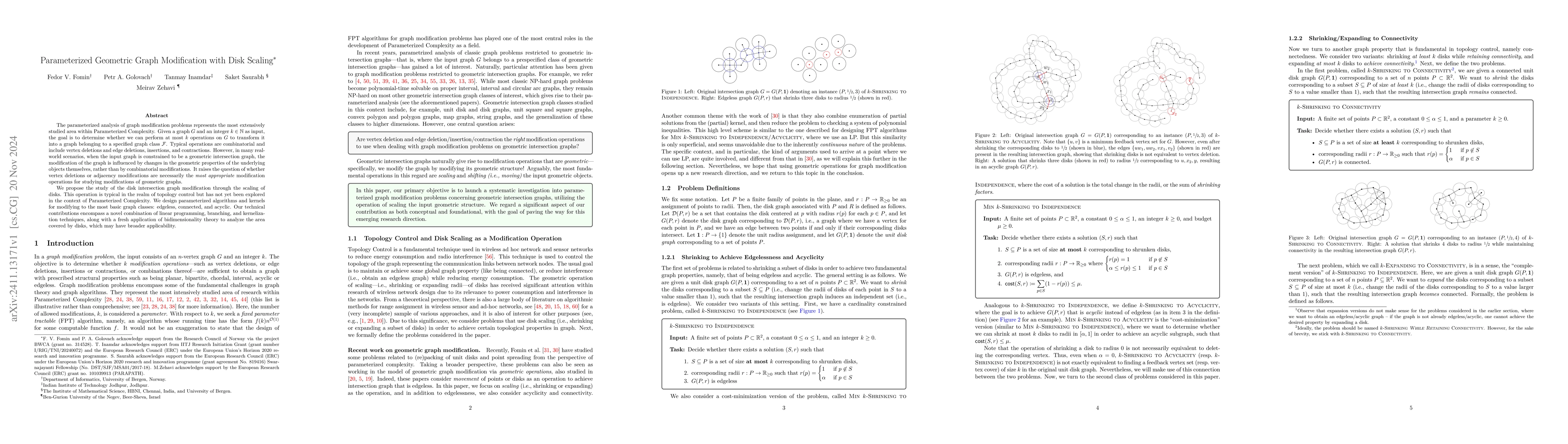 Thumbnail for Parameterized Geometric Graph Modification with Disk Scaling