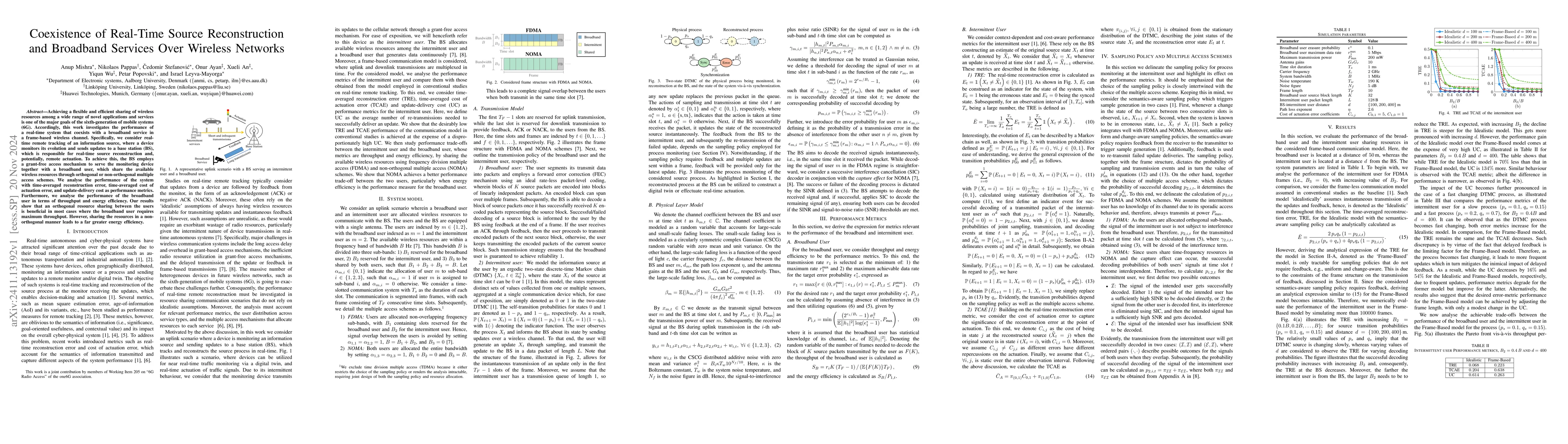 Thumbnail for Coexistence of Real-Time Source Reconstruction and Broadband Services
  Over Wireless Networks