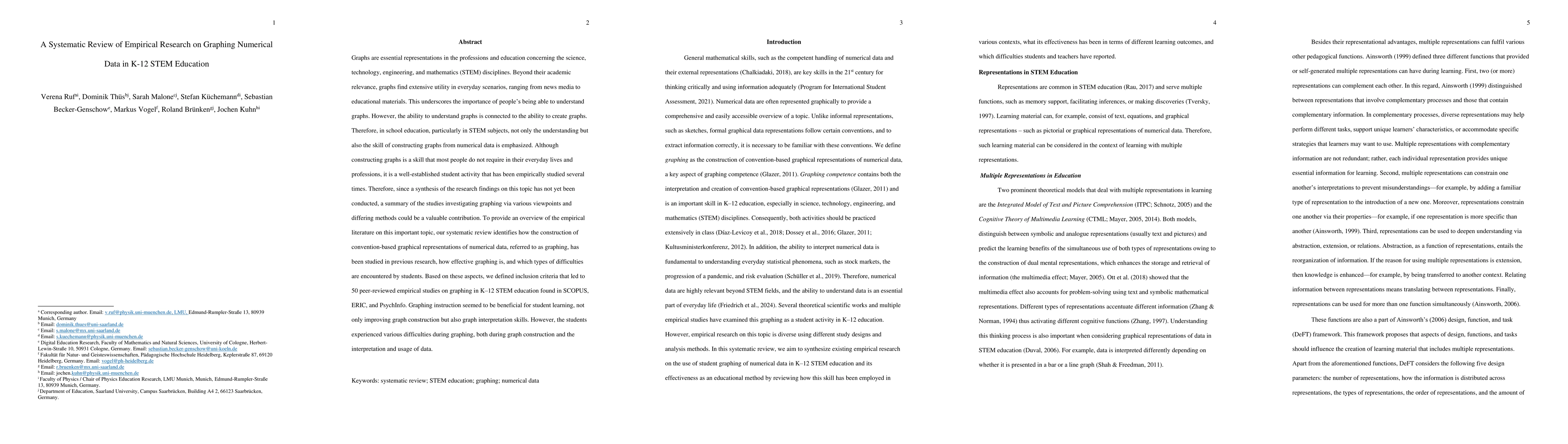 Thumbnail for A Systematic Review of Empirical Research on Graphing Numerical Data in
  K-12 STEM Education