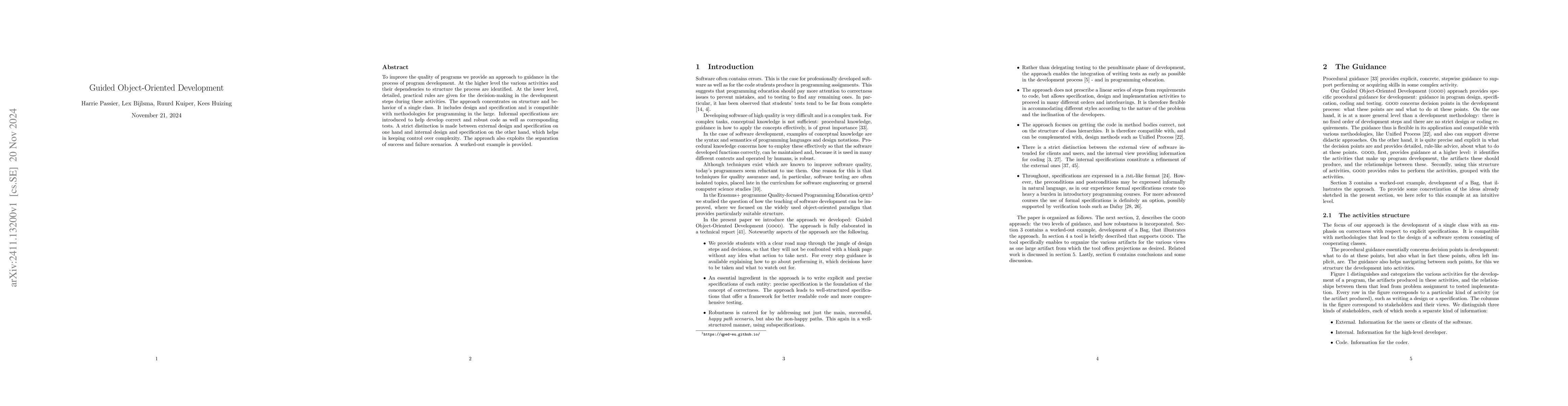 Thumbnail for Guided Object-Oriented Development