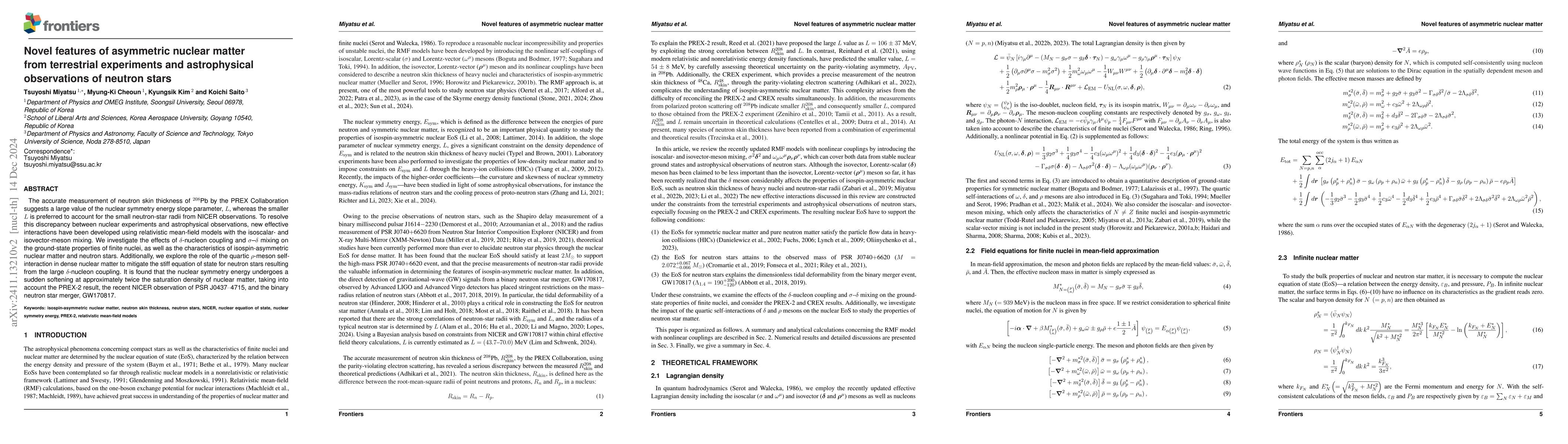 Thumbnail for Novel features of asymmetric nuclear matter from large neutron skin
  thickness and small neutron-star radii