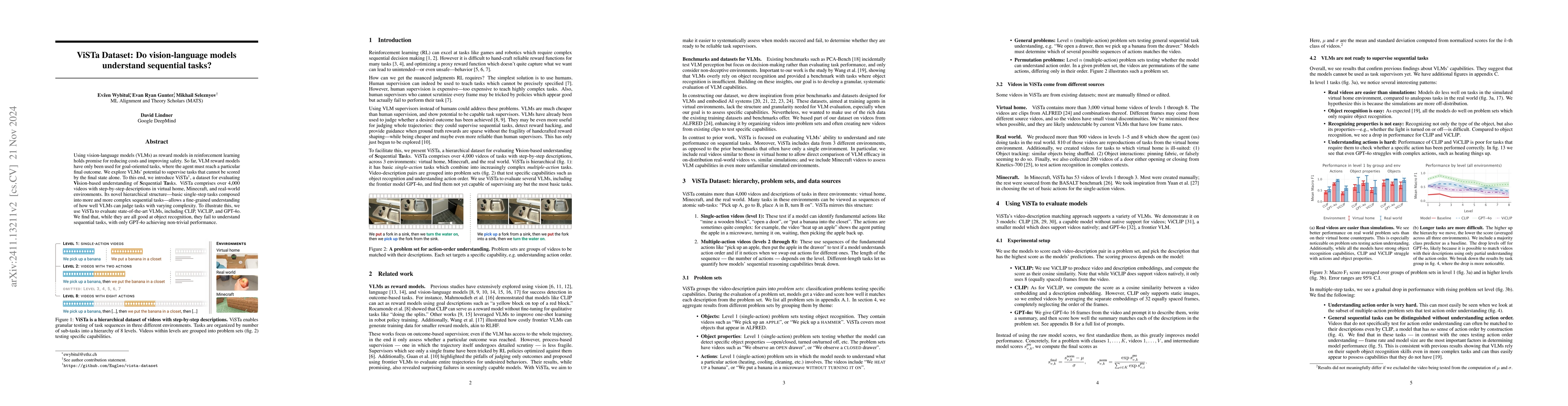 Thumbnail for ViSTa Dataset: Do vision-language models understand sequential tasks?