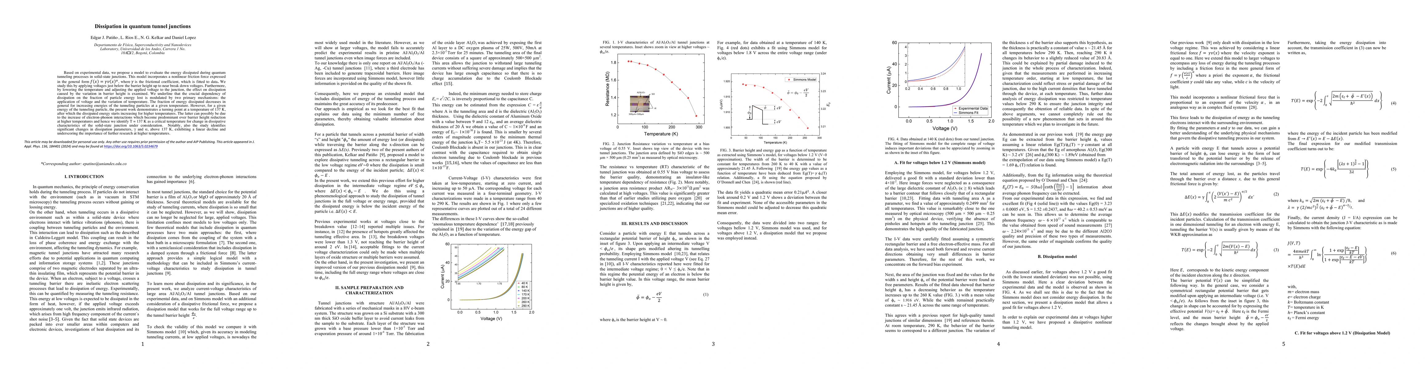 Thumbnail for Dissipation in quantum tunnel junctions