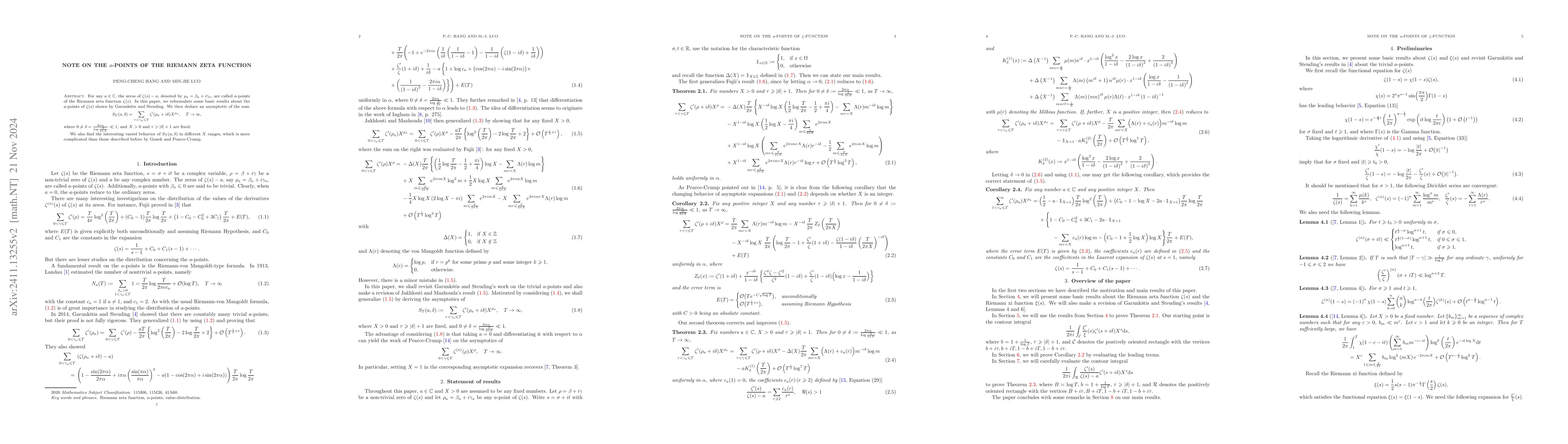 Thumbnail for Note on the $a$-points of the Riemann zeta function
