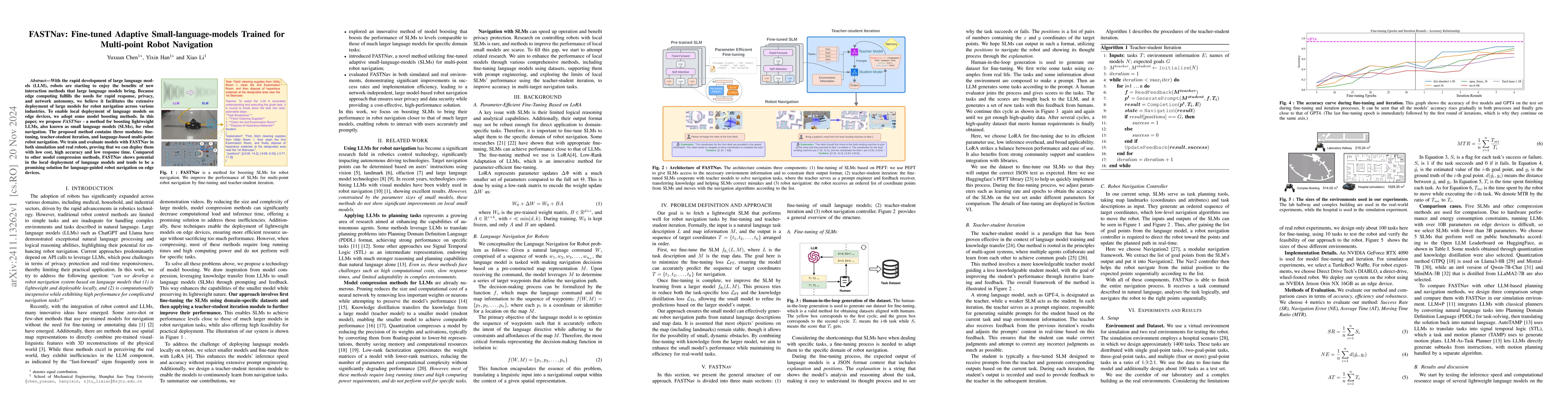 Thumbnail for FASTNav: Fine-tuned Adaptive Small-language-models Trained for
  Multi-point Robot Navigation