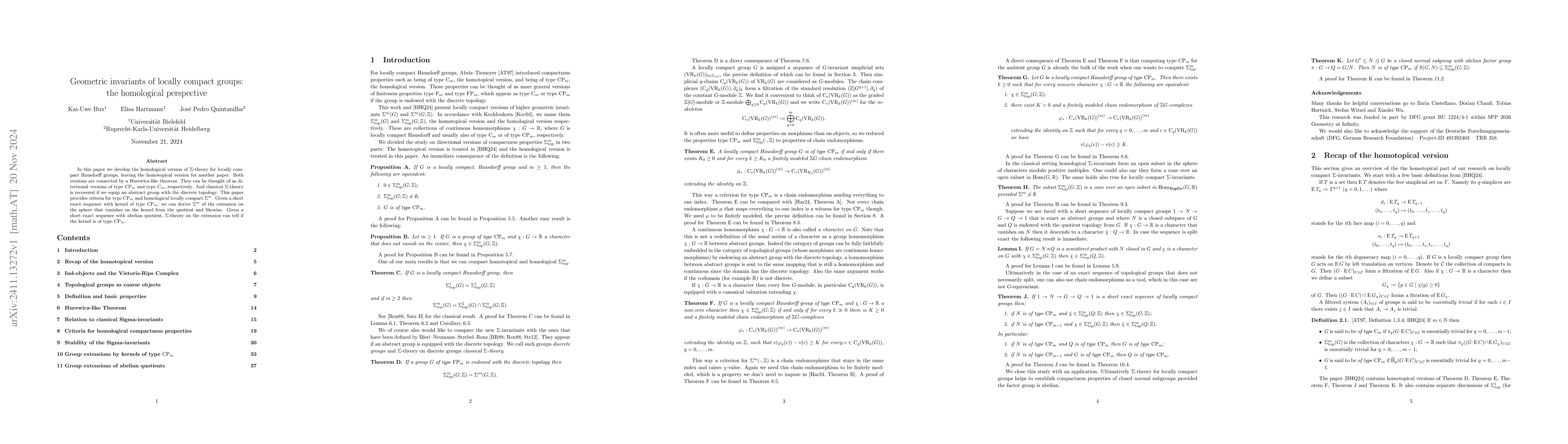 Thumbnail for Geometric invariants of locally compact groups: the homological
  perspective
