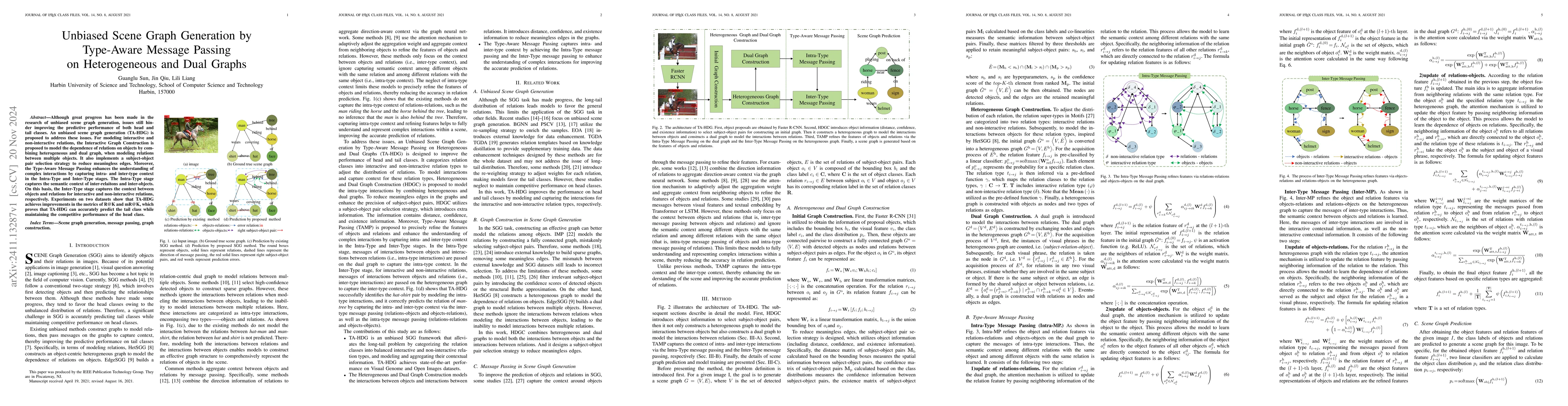 Thumbnail for Unbiased Scene Graph Generation by Type-Aware Message Passing on
  Heterogeneous and Dual Graphs