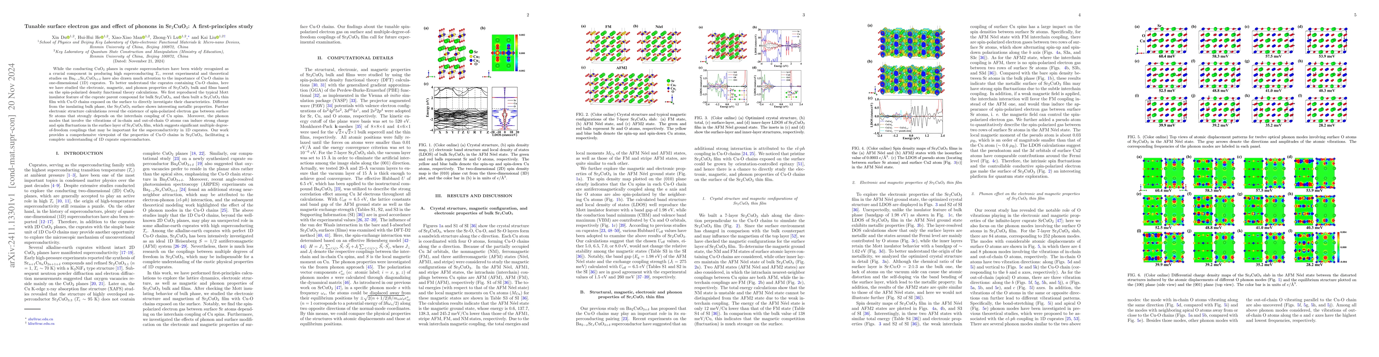 Thumbnail for Tunable surface electron gas and effect of phonons in Sr$_2$CuO$_3$: A
  first-principles study