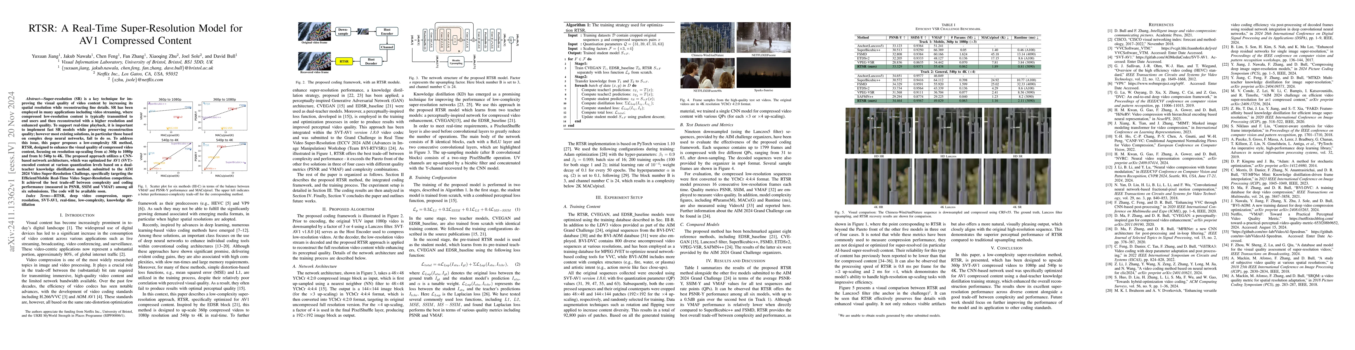 Thumbnail for RTSR: A Real-Time Super-Resolution Model for AV1 Compressed Content