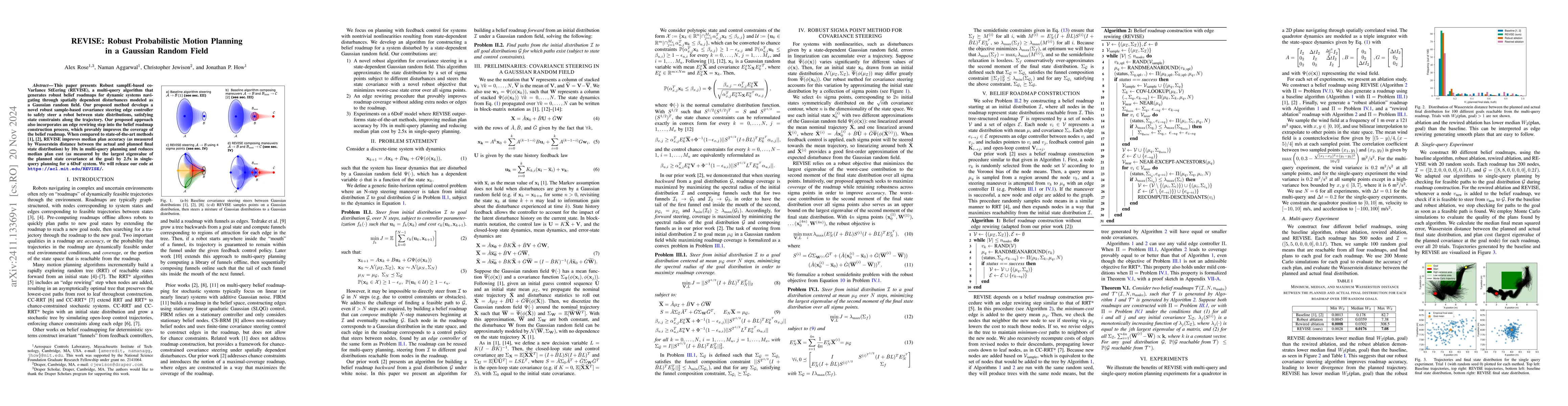 Thumbnail for REVISE: Robust Probabilistic Motion Planning in a Gaussian Random Field