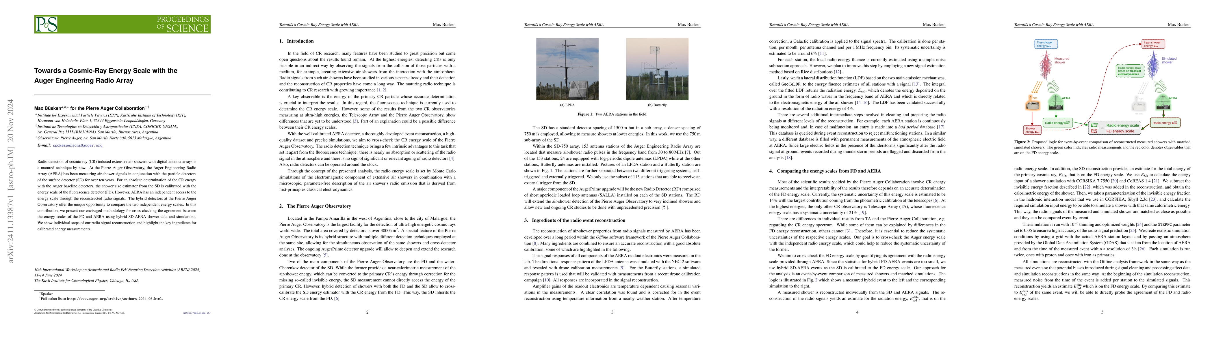 Thumbnail for Towards a Cosmic-Ray Energy Scale with the Auger Engineering Radio Array