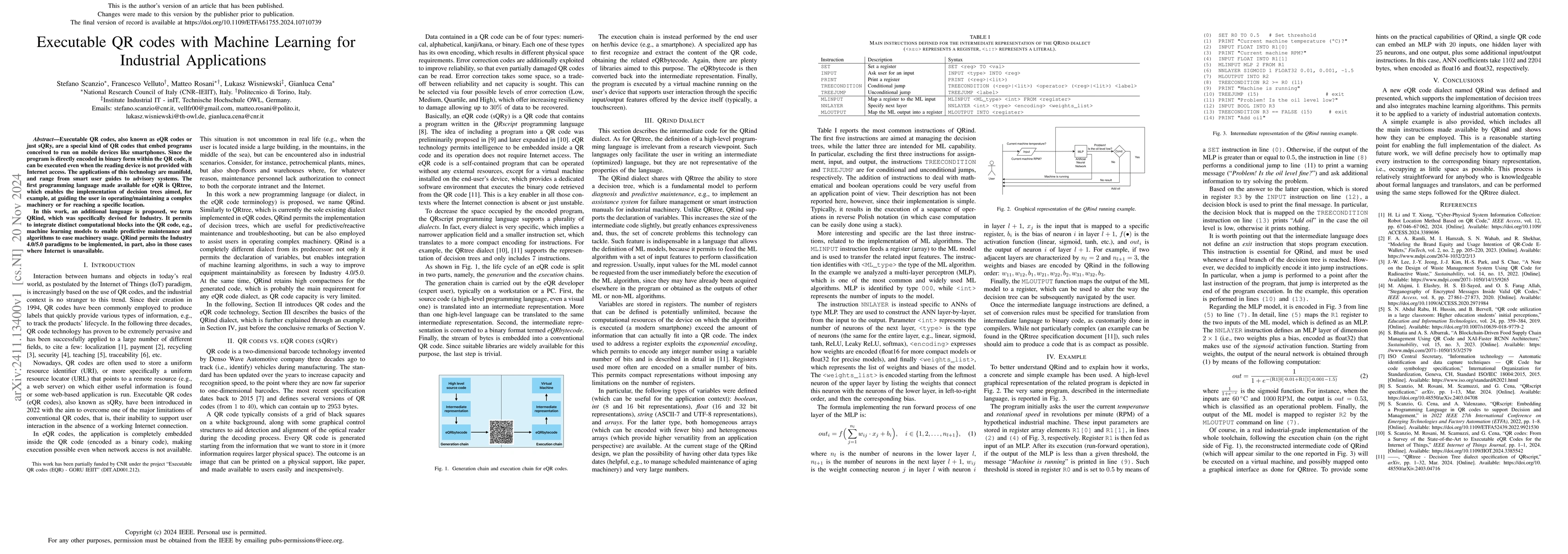 Thumbnail for Executable QR codes with Machine Learning for Industrial Applications