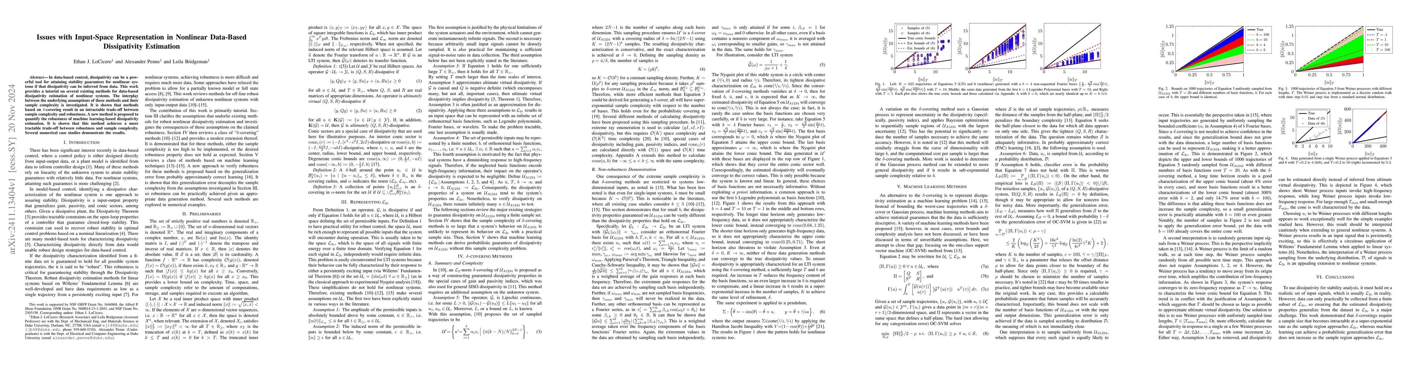 Thumbnail for Issues with Input-Space Representation in Nonlinear Data-Based
  Dissipativity Estimation